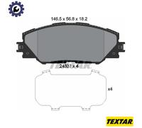 Textar Front Brake Pads fits Toyota RAV4 Mark X ZiO Prius Plus Zelas Auris