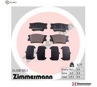 ZIMMERMANN Brake Pad Set 24338.155.1 - Disc Brake for Toyota Lexus Daihatsu (RAV4, ES, Camry)