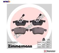 Brake pads 24339.200.2 ZIMMERMANN for ALFA ROMEO GIULIETTA
