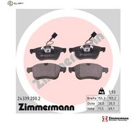 Brake pads 24339.200.2 ZIMMERMANN for ALFA ROMEO GIULIETTA