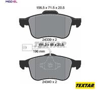 Textar Front Brake Pads fits Alfa Romeo 159 Brera Spider 2433901