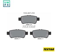Textar Brake Pad Set 2434101 – Disc Brake for Honda Odyssey Crossroad K24A R18A2