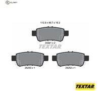 Textar Brake Pad Set 2434101 – Disc Brake for Honda Odyssey Crossroad K24A R18A2
