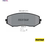 Textar 2434601 Disc Brake Pad Set Fits Suzuki