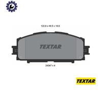 Brake Pads Set Front 2434701 Genuine OE Textar 3501140G08 0446562260