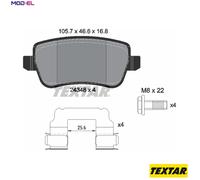 TEXTAR 2434802 Brake pad set