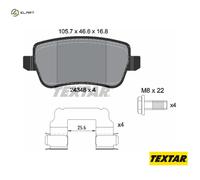 BRAKE PAD SET DISC BRAKE 2434802 FOR FIAT 939A2.000/A8.000 1.9L 4cyl CROMA 2.4L