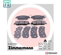 BRAKE PAD SET DISC BRAKE 24351.170.1 FOR HYUNDAI GRAND/SANTA/FE ROHENS KIA