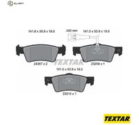 Textar Rear Brake Pads Genuine OE – VW Touareg 2.5 R5 TDI AWD 7L6/7L7/7LA – Set of 4 (2436704)