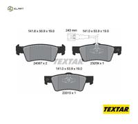 Textar Rear Brake Pads fits VW Touareg 2.5 R5 TDI AWD 7L6,7L7,7LA 2436704