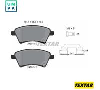 For Fiat Suzuki Genuine OE Textar Brake Pads Full Set Of 4 Front 2439101