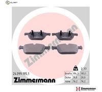 BRAKE PAD SET DISC BRAKE 24399.195.1 FOR VOLVO ASIA B 4204 T11 2.0L 4cyl XC60