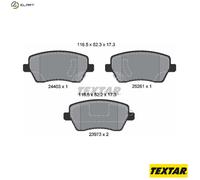 Textar Car Brake Pad Front Acoustic Wear Warning For Nissan 2440301
