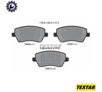 Textar Car Brake Pad Front Acoustic Wear Warning For Nissan 2440301