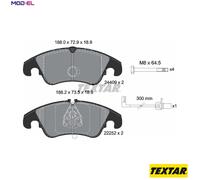 Textar Front Brake Pads 2440903 – Genuine OE Full Set of 4 with Caliper Screws