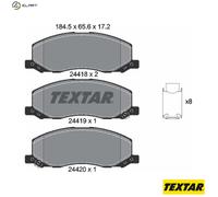 For Saab Vauxhall Genuine OE Textar Brake Pads Full Set Of 4 Front 2441801