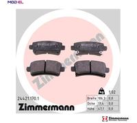 Brake pads 24421.170.1 ZIMMERMANN for SAAB OPEL