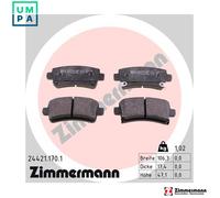 Brake pads 24421.170.1 ZIMMERMANN for SAAB OPEL