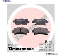 Brake pads 24421.170.1 ZIMMERMANN for SAAB OPEL