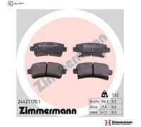 Brake pads 24421.170.1 ZIMMERMANN for SAAB OPEL