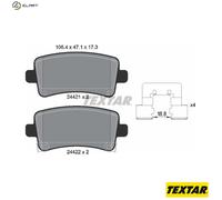 BRAKE PAD SET DISC BRAKE 2442101 FOR CADILLAC CHEVROLET BUICK VAUXHALL
