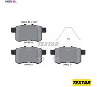 BRAKE PAD SET DISC BRAKE 2443501 FOR HONDA LFA-H4/LFB2 2.0L 4cyl ACCORD X