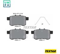 TEXTAR 2443501 Brake pad set