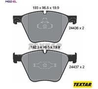 Front Brake Pad Set For Disc Fits BMW 5 Series 7 Series X5 X6 TEXTAR 2443601