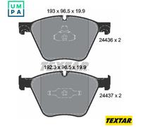 Front Brake Pad Set For Disc Fits BMW 5 Series 7 Series X5 X6 TEXTAR 2443601
