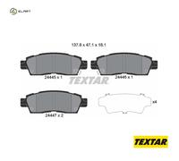 TEXTAR 2444501 Brake pad set