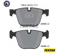 Textar Car Brake Pad Rear Prepared For Wear Indicator For BMW 2445801