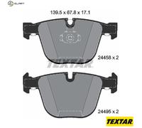 Textar Car Brake Pad Rear Prepared For Wear Indicator For BMW 2445801