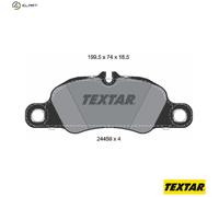 Brake Pads Full Set Of 4 Front 2445901 Textar Porsche