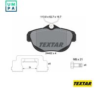 TEXTAR 2446201 Brake pad set