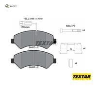 Textar 2446701 Front Axle Disc Brake Pad Set Fits Citroen Fiat Peugeot