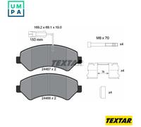 Textar 2446701 Front Axle Disc Brake Pad Set Fits Citroen Fiat Peugeot