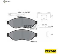 Genuine OE Textar Brake Pads Full Set Of 4 Front With Accessories 2446902