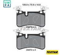 Textar Rear Brake Pads 2447301 – Genuine OE Set of 4, Fits Mercedes-Benz – 1 Year Warranty
