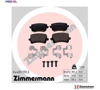 Brake pads 24483.170.2 ZIMMERMANN for VW SEAT AUDI