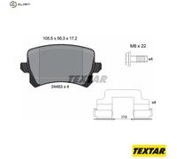 Textar 2448302 Rear Axle Disc Brake Pad Set Fits VW
