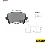 Textar 2448302 Rear Axle Disc Brake Pad Set Fits VW
