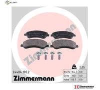 Otto Zimmermann Brake Pad Set 24484.190.2 - Disc Brake for VW Amarok (2H0698151) & CFPA 2.0L