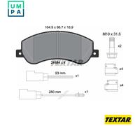 Textar Brake Pad Set 2448401 Front for Ford Transit/Tourneo with Screws S6DM3501110