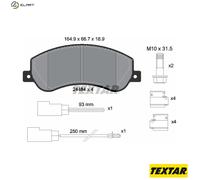 Textar Brake Pad Set 2448401 Front for Ford Transit/Tourneo with Screws S6DM3501110