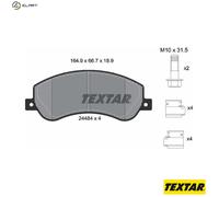 Textar Brake Pads Front Full Set 2448404 with Accessories – Fits VW Amarok 3.0 TDI