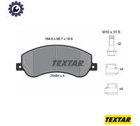 Textar Brake Pads Front Full Set 2448404 with Accessories – Fits VW Amarok 3.0 TDI