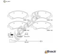 Fits BRECK 24485 00 703 10 Brake Pad Set, disc brake 24485 00 703 10 Brake pads