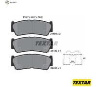 Textar 2448801 Rear Axle Disc Brake Pad Set Fits Hyundai