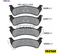 Textar Rear Brake Pads fits Jeep Grand Cherokee AWD ZG,ZJ 2450601