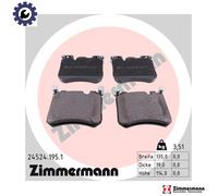 Brake pads 24524.195.1 ZIMMERMANN for BMW ROLLS-ROYCE